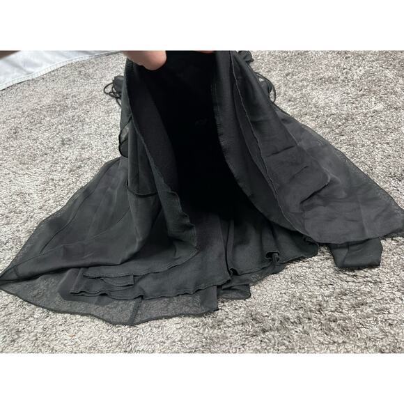 Lucy in the Sky Double Black Chiffon Dress size Medium - Picture 5 of 7